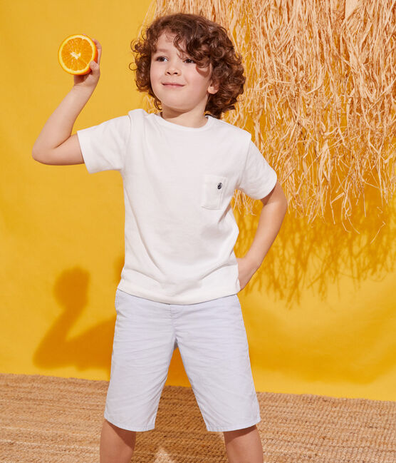 Tee-shirt enfant garcon blanc MARSHMALLOW