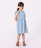 Robe sans manches enfant en coton bleu BLEU CLAIR