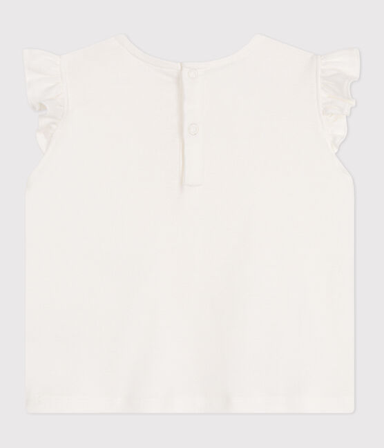 Blouse bébé en coton sans manches blanc MARSHMALLOW