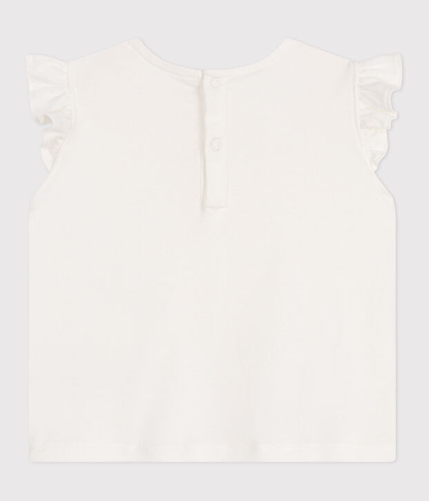 Blouse b&eacute;b&eacute; en coton sans manches blanc