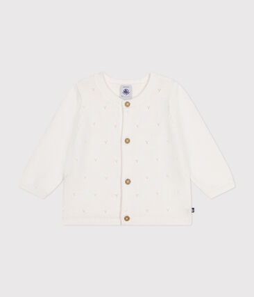 Cardigan en tricot de coton ajouré bébé