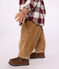 Pantalon b&eacute;b&eacute; en velours uni beige fonc&eacute;