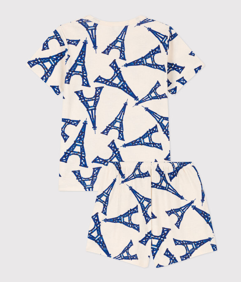 Pyjacourt Paris en coton enfant blanc AVALANCHE/ MULTICO