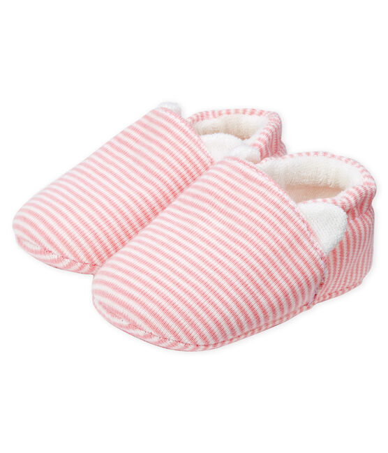 Chaussons bébé en côte CHARME/MARSHMALLOW Petit Bateau