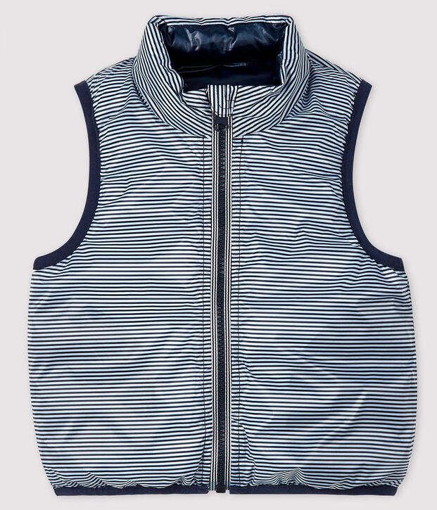 Doudoune b&eacute;b&eacute; r&eacute;versible bleu marine