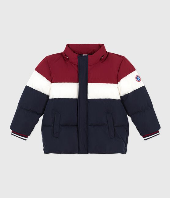 Doudoune enfant unie colorblock bleu SMOKING/blanc MULTICO