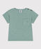 T-shirt bébé en coton à manches courtes uni vert PAUL