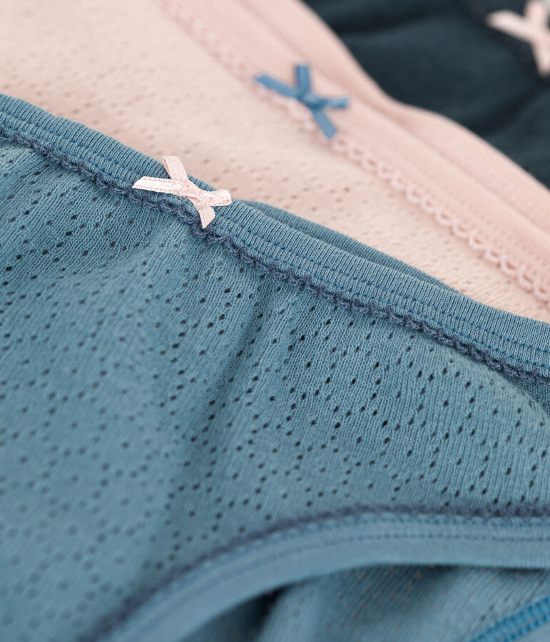 Lot de 3 culottes  en coton ajour&eacute; variante 1