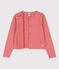 Cardigan en coton enfant fille rose PAPAYE