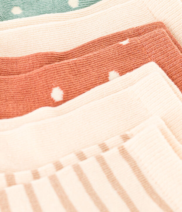 Lot de 5 paires de chaussettes pois b&eacute;b&eacute; multicouleur