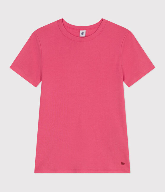 Tee-shirt Femme l'Iconique en coton uni rose PEONIA