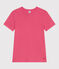 Tee-shirt Femme l'Iconique en coton uni rose PEONIA