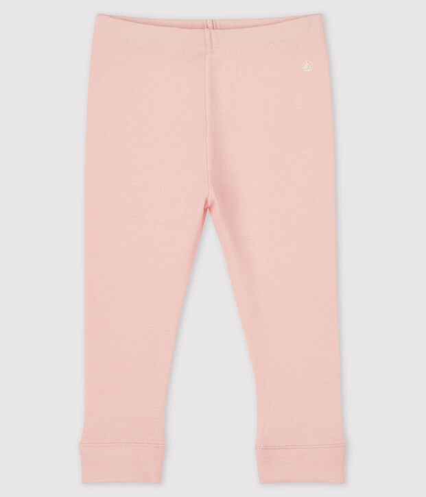 Legging en coton b&eacute;b&eacute; rose