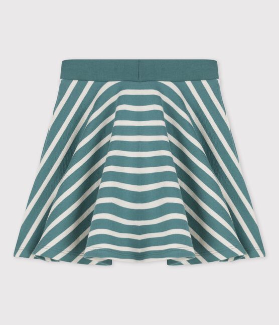 Jupe en coton enfant fille vert BRUT/blanc AVALANCHE