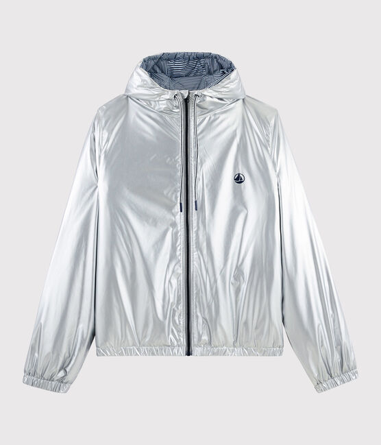 Coupe-vent chaud recyclé femme/homme gris ARGENT