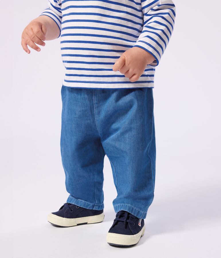 Pantalon en denim l&eacute;ger b&eacute;b&eacute; bleu DENIM CLAIR