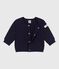 Cardigan bébé en coton épais uni SOIR