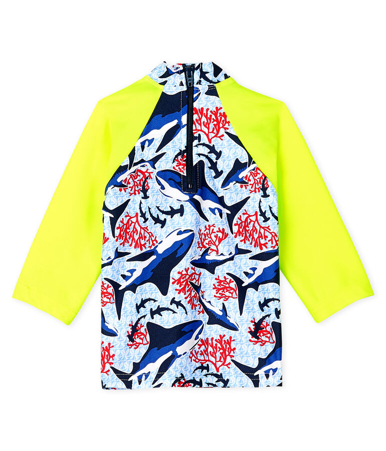 Tee shirt anti-UV UPF 50+ &eacute;coresponsable b&eacute;b&eacute; gar&ccedil;on bleu/multicouleur