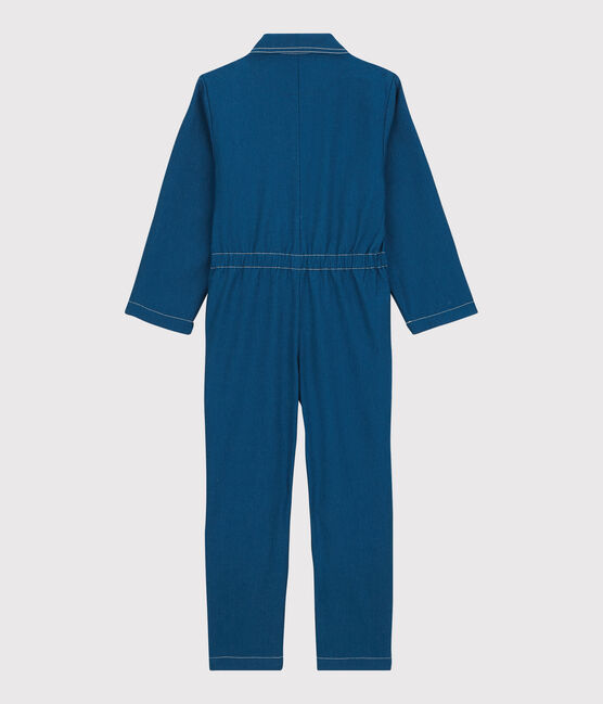 Combinaison en denim serge fille / garçon bleu MAJOR