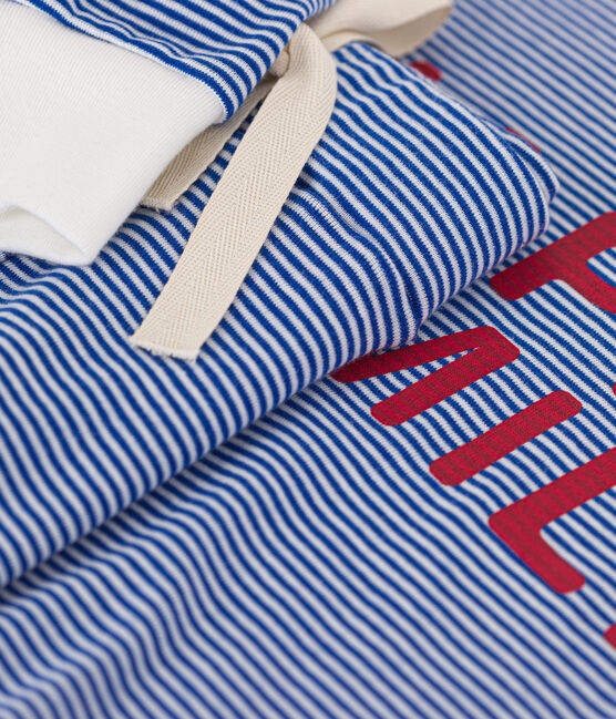 Pyjama en coton rayé femme bleu CALVIN/ MARSHMALLOW