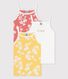 Lot de 3 chemises à bretelles Hawaï petite fille en coton
