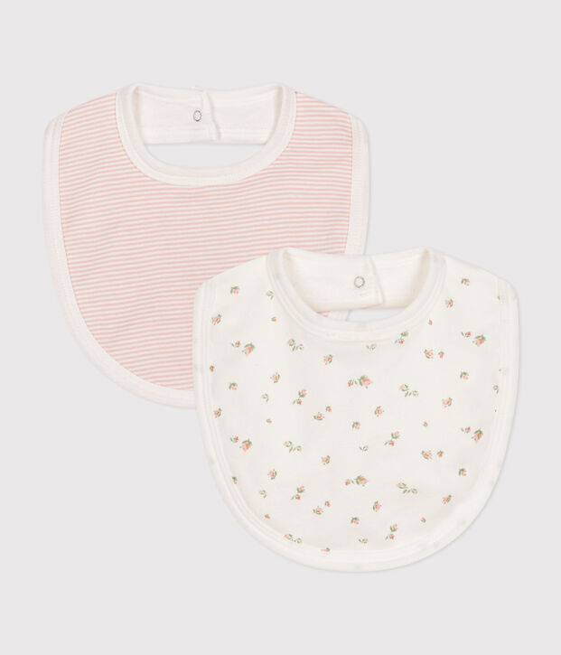 Lots de deux bavoirs b&eacute;b&eacute; en coton multicouleur