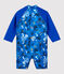 Combinaison anti-UV écoresponsable bébé garçon bleu SURF/blanc MULTICO