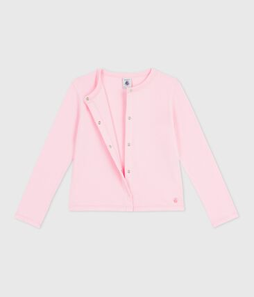 Rose fuchsia | Cardigan à col en V avec ourlet en pointillé | FR