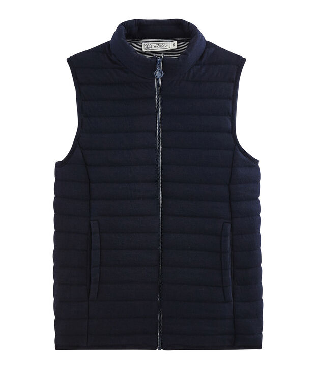 Doudoune sans manche tubique femme bleu marine