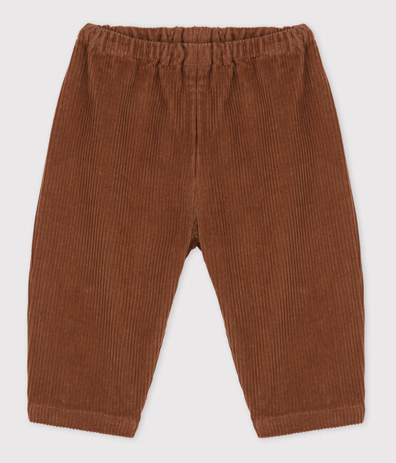 Pantalon bébé en velours grosses côtes marron CINA
