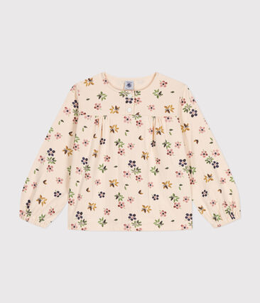 Blouse manches longues en tubique enfant fille