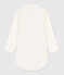 Body manches longues bébé col polo en coton blanc MARSHMALLOW