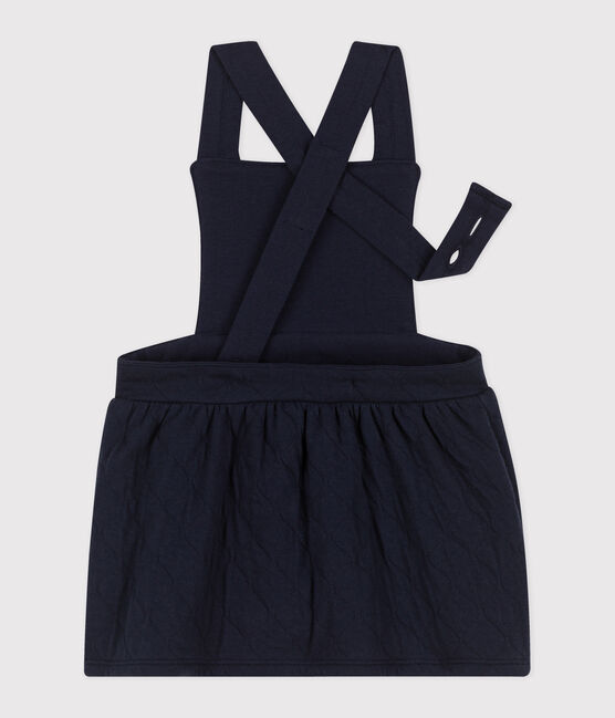 Robe sans manche bébé imprimée en tubique matelassé bleu SMOKING