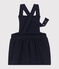 Robe sans manche bébé imprimée en tubique matelassé bleu SMOKING
