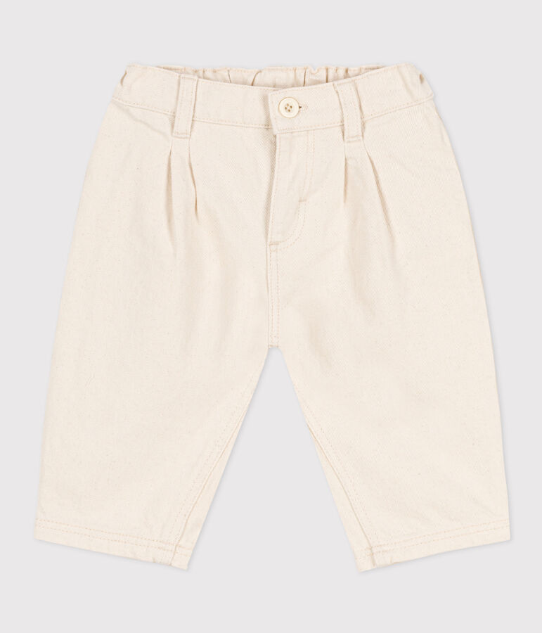 Pantalon b&eacute;b&eacute; en denim beige