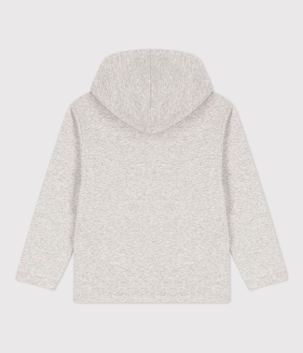Sweatshirt zipp&eacute; &agrave; capuche enfant gar&ccedil;on gris chin&eacute; clair