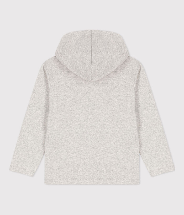 Sweatshirt zipp&eacute; &agrave; capuche enfant gar&ccedil;on gris BELUGA CHINE
