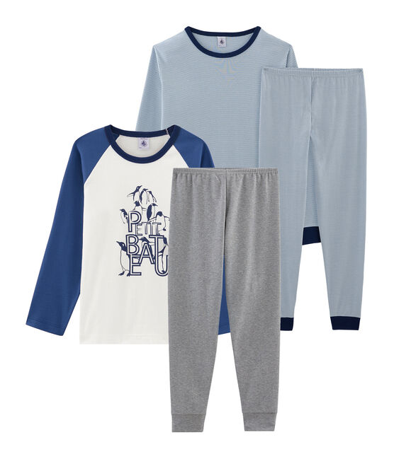 Duo de pyjamas petit garçon en côte variante 1