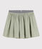 Jupe en gaze de coton enfant fille vert HERBIER