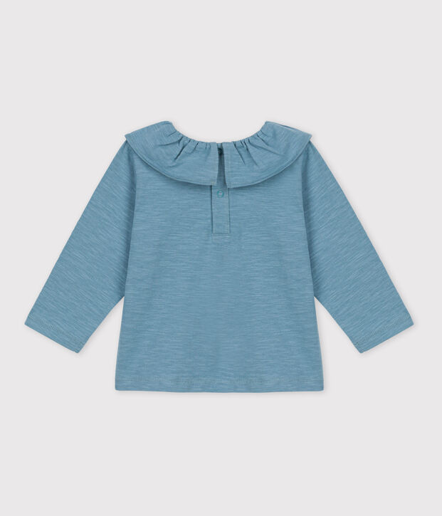 Blouse manches longues b&eacute;b&eacute; en jersey l&eacute;ger bleu