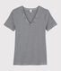 T-shirt col V iconique en coton Femme