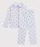 Pyjama boutonn&eacute; enfant en coton &agrave; c&oelig;urs blanc/multicouleur