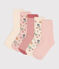 5 paires de chaussettes en coton fleurs enfant variante 1