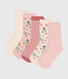 5 paires de chaussettes en coton fleurs enfant