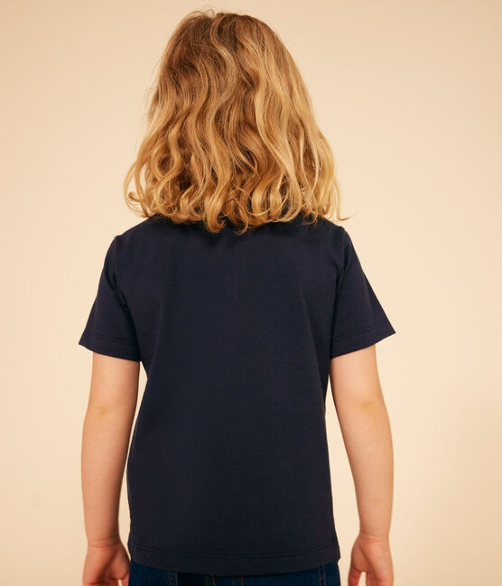 Tee-shirt en jersey léger enfant garçon bleu SMOKING/blanc MARSHMALLOW