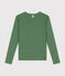 Tee-shirt L'ICONIQUE col rond en coton Femme vert PALMERAIE