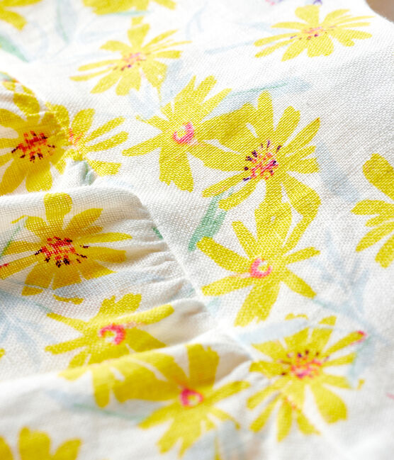 Blouse bébé fille en lin blanc MARSHMALLOW/blanc MULTICO
