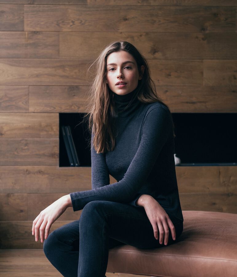 Sous pull femme gris