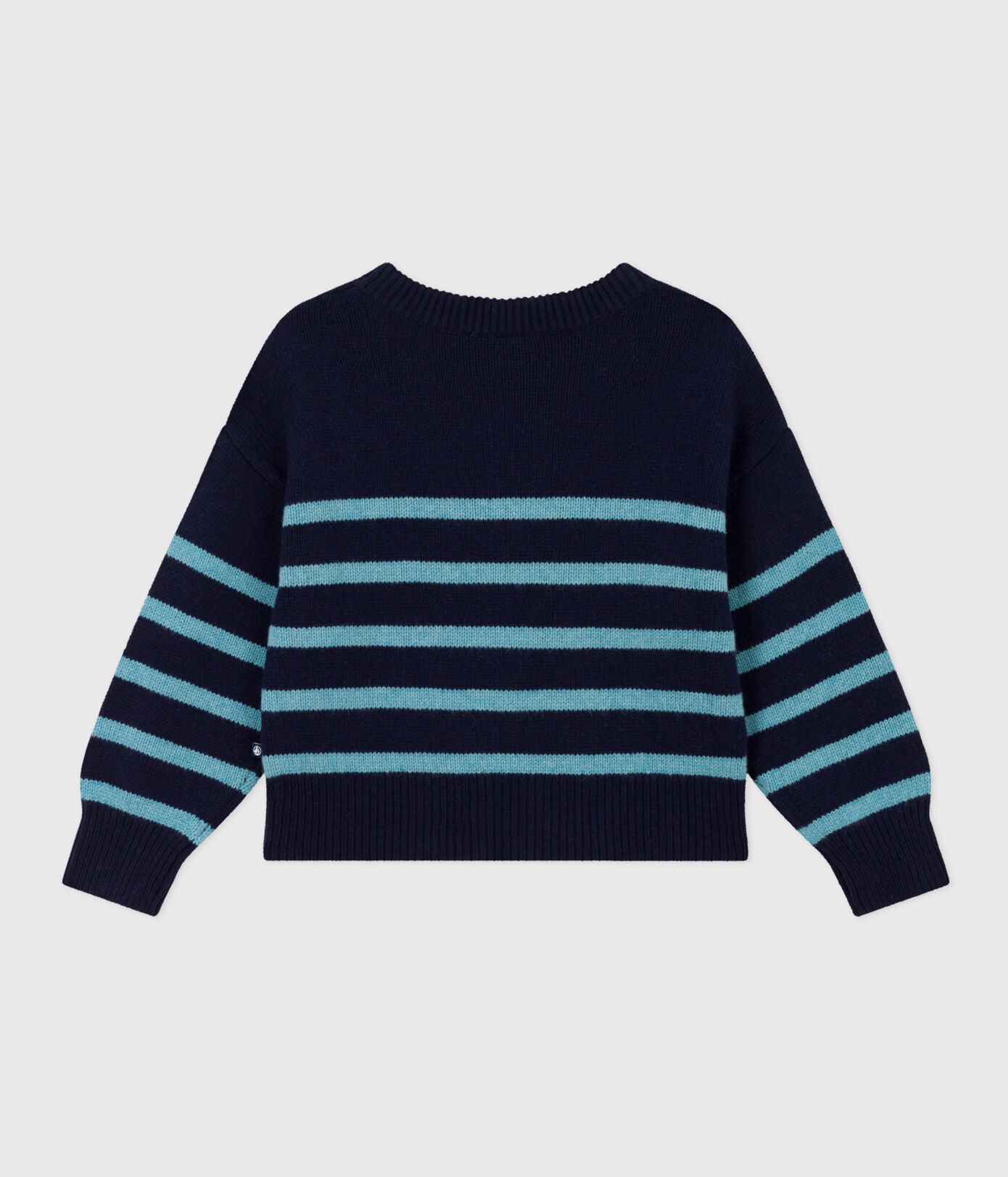 Pull Enfant Fille Old Navy - Taille 3T - Bleu Marine Rayé Noir Et Blanc - Style Péplum - Très Bon état