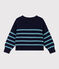 Pull rayé en laine et coton enfant fille / garçon SMOKING/ AZUL